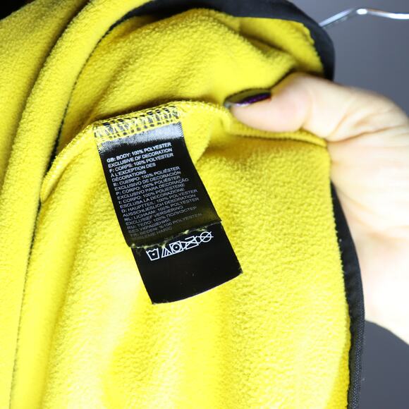 The North Face Women’s XL Fleece Snap Pullover Yellow Black - Picture 4 of 4